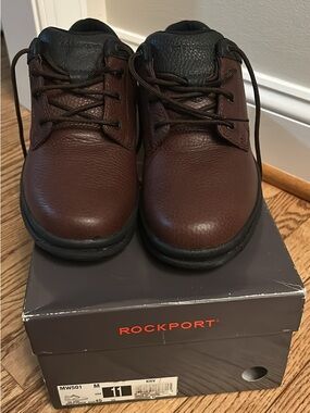 Rockport Brown Leather Lace-Up Oxfords